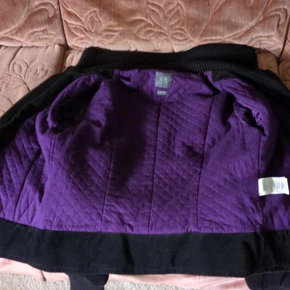 Armani Exchange Black Corduroy Bomber Jacket - Picture 8 of 14